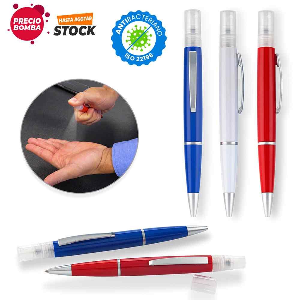 Boligrafo Spray Max Antibacteriano - Producto promocional personalizable