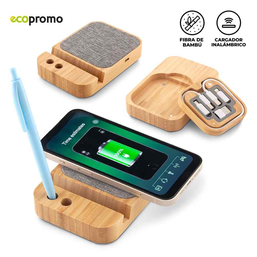 Cargador Inalambrico Con Cables 4-1 - Producto promocional personalizable