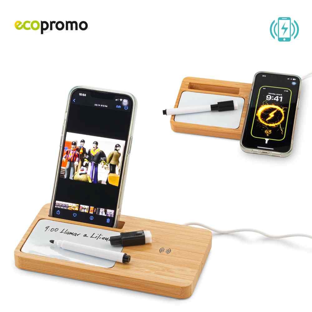 Cargador Inalámbrico Con Tablero Eco - Producto promocional personalizable