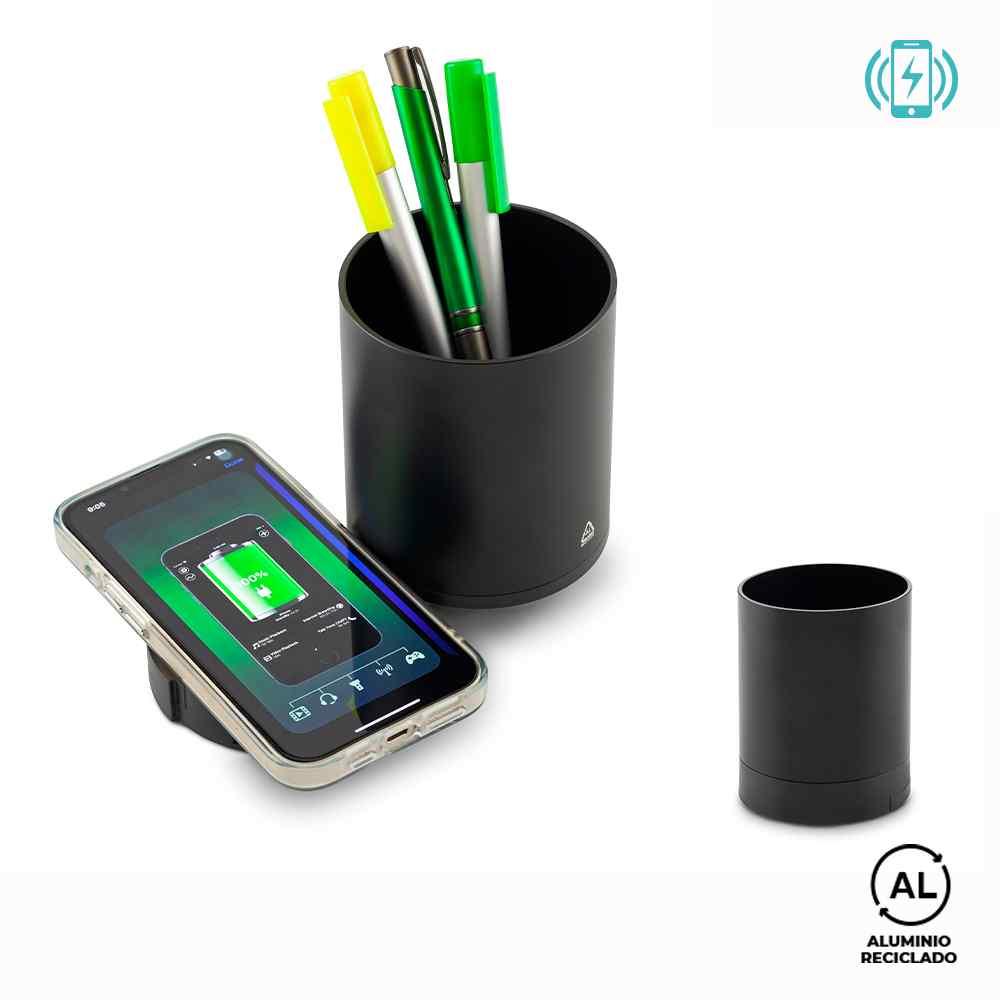 Cargador Inalámbrico en Aluminio Reciclado - Producto promocional personalizable