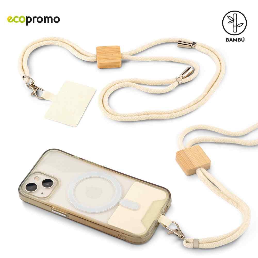 Cordon Para Portacelular Bamboo Eco - Producto promocional personalizable