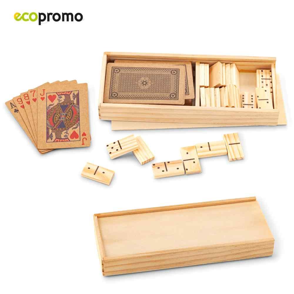 Juego Cartas y Dominó Eco - Producto promocional personalizable