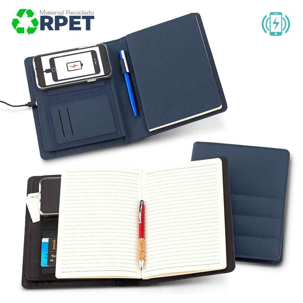 Libreta Multifuncional Cargador Inalámbrico Grimm - Producto promocional personalizable