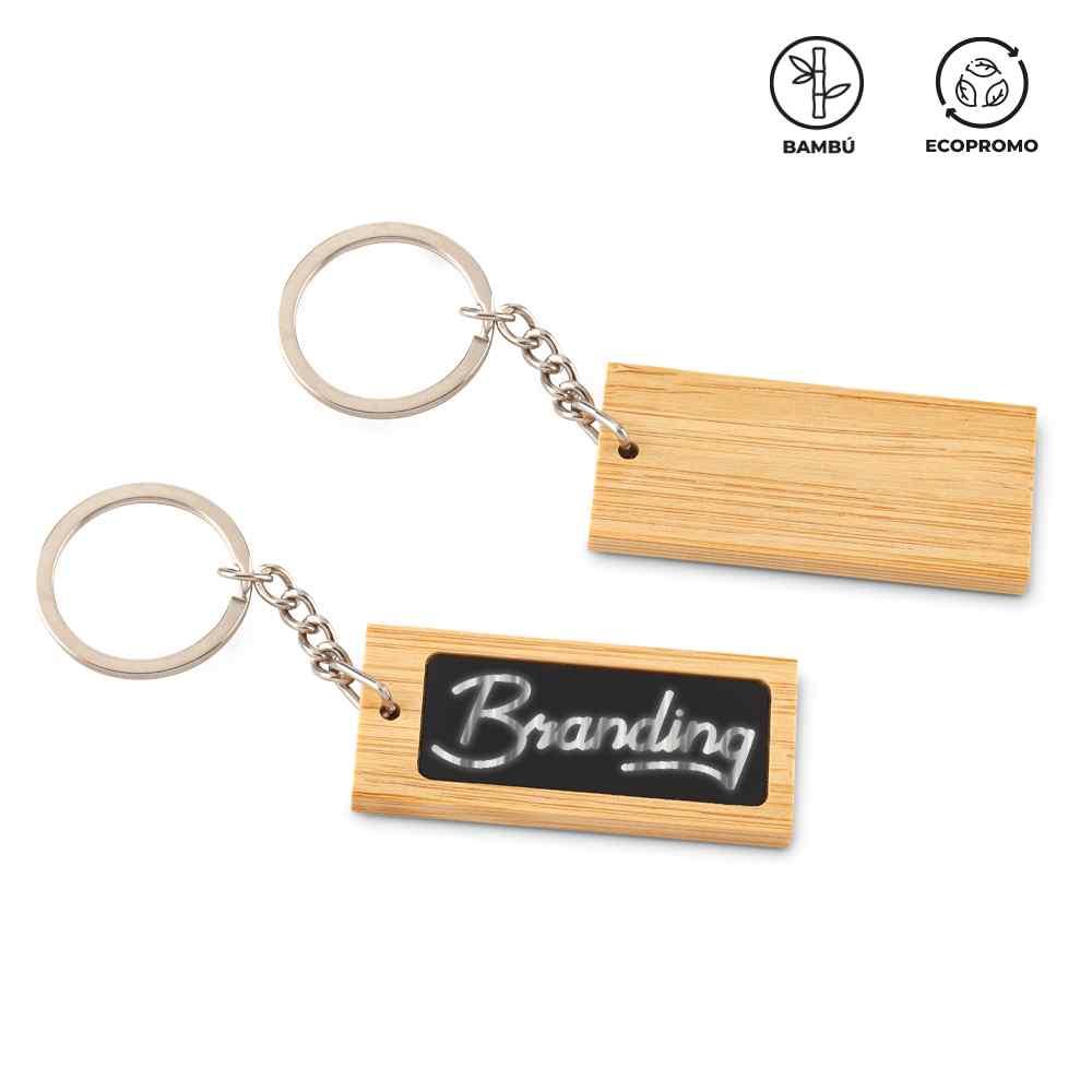 Llavero Bamboo Square - Producto promocional personalizable