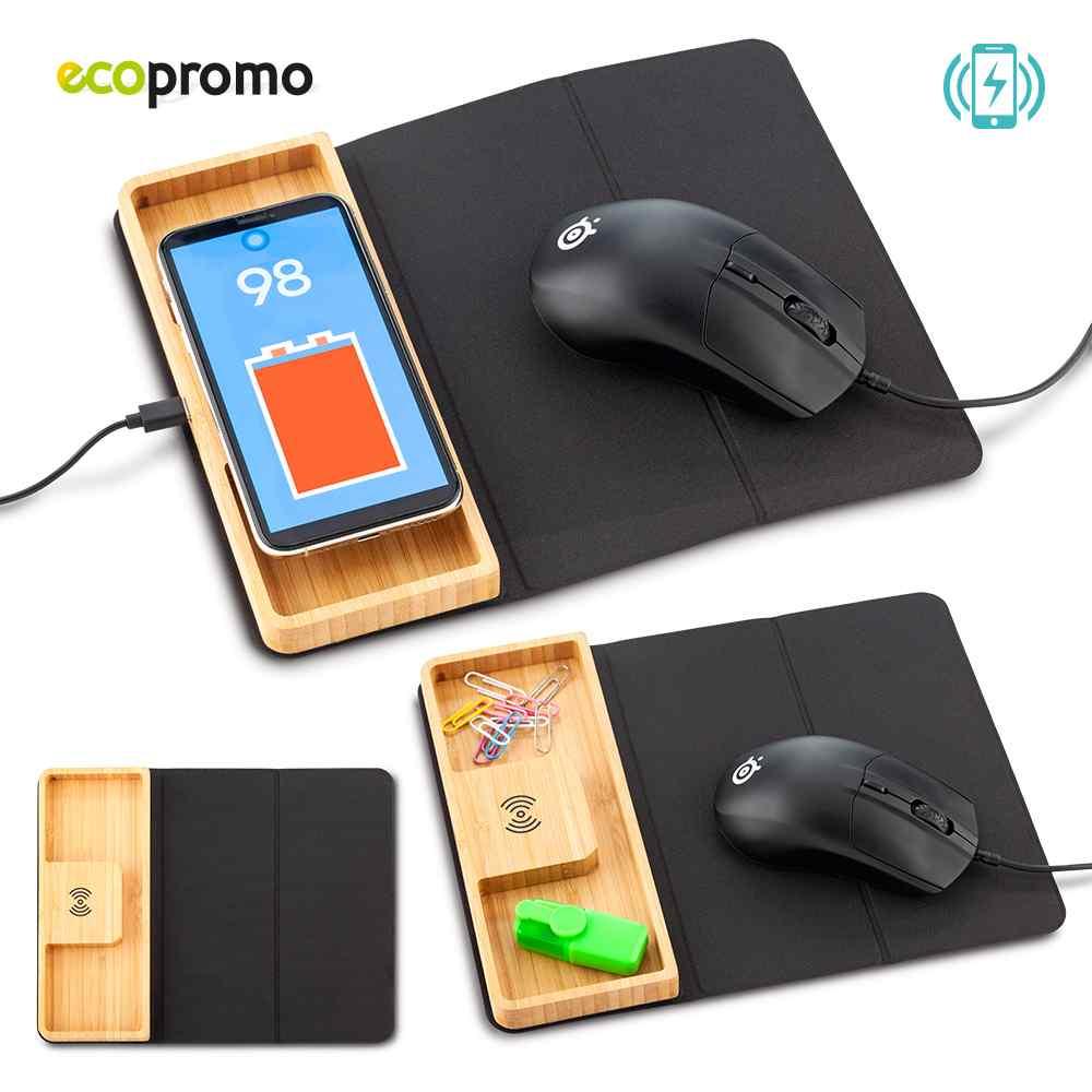 Mouse Pad Con Cargador Inalámbrico Dexter - Producto promocional personalizable