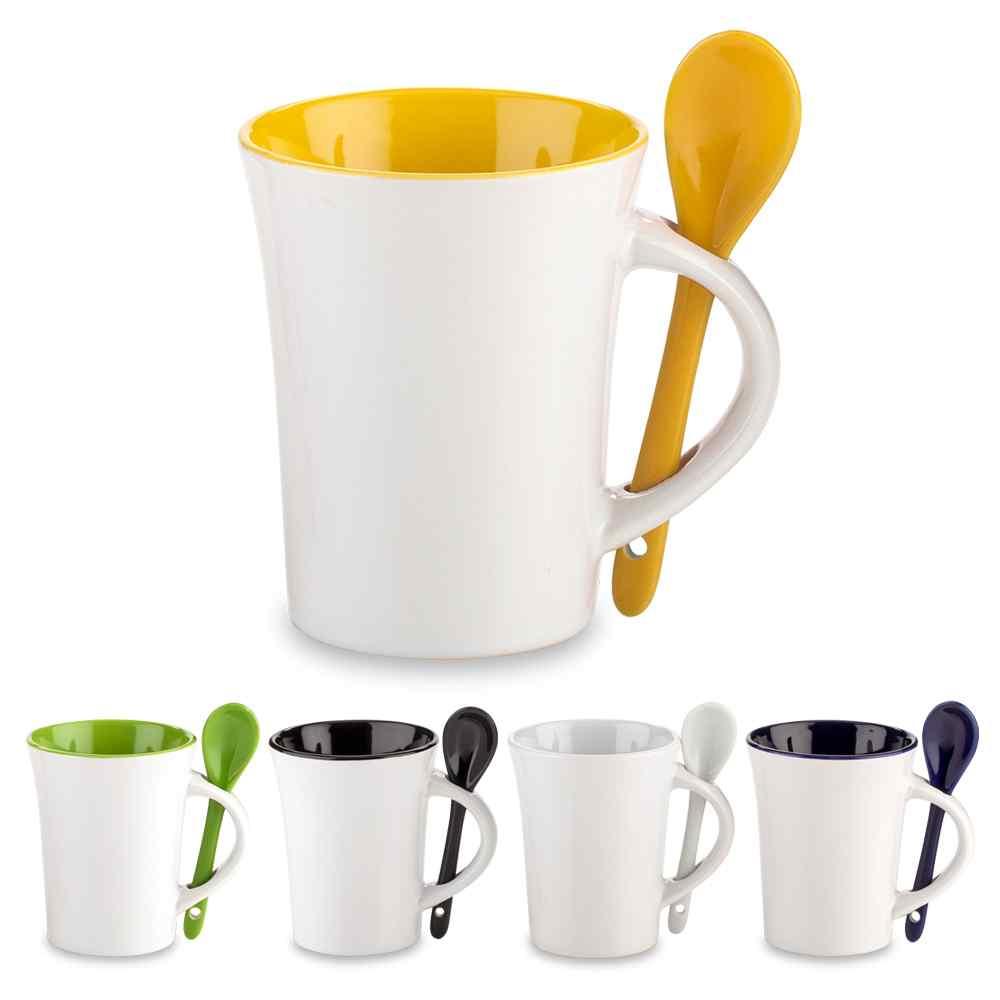 Mug Cerámica Con Cuchara Trump 10oz - Producto promocional personalizable