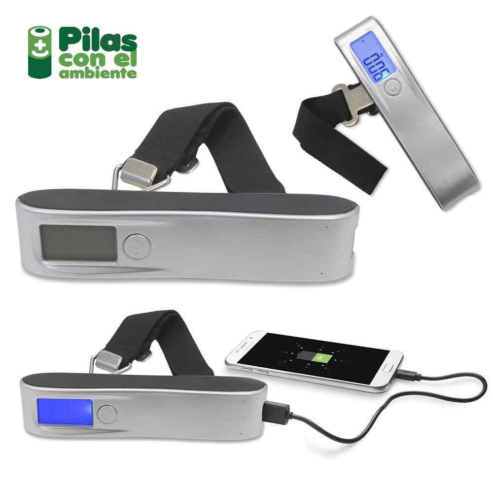 Pila Recargable 2600 Mah Con Pesa de Equipaje ii - Producto promocional personalizable