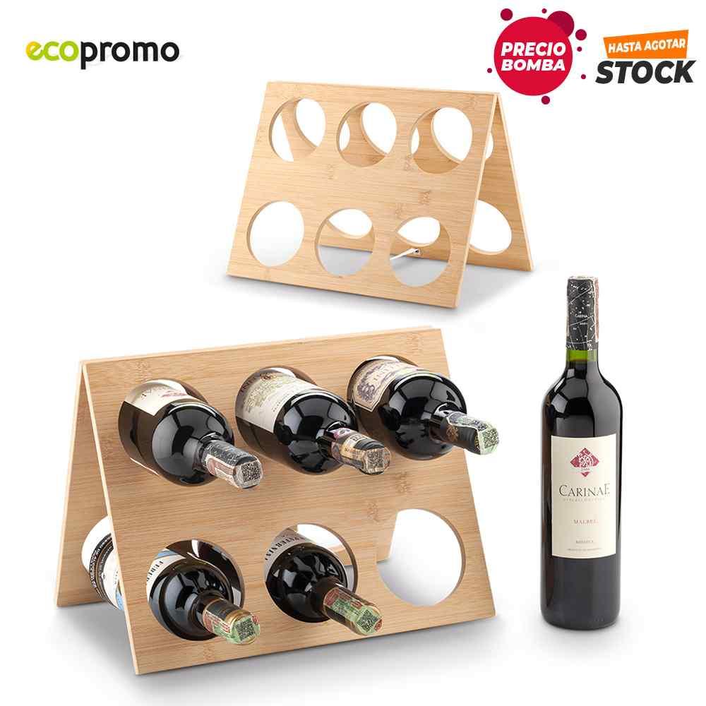 Portabotellas en Madera - Producto promocional personalizable