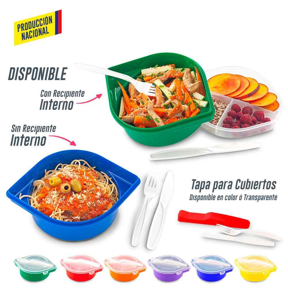 Portacomidas Con Cubiertos Jakarta - Produccion Nacional - Producto promocional personalizable