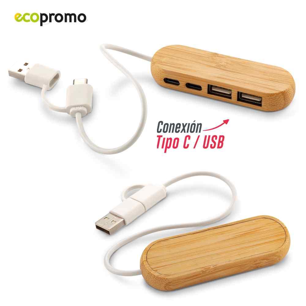 Puerto Usb Massimo Bamboo - Producto promocional personalizable