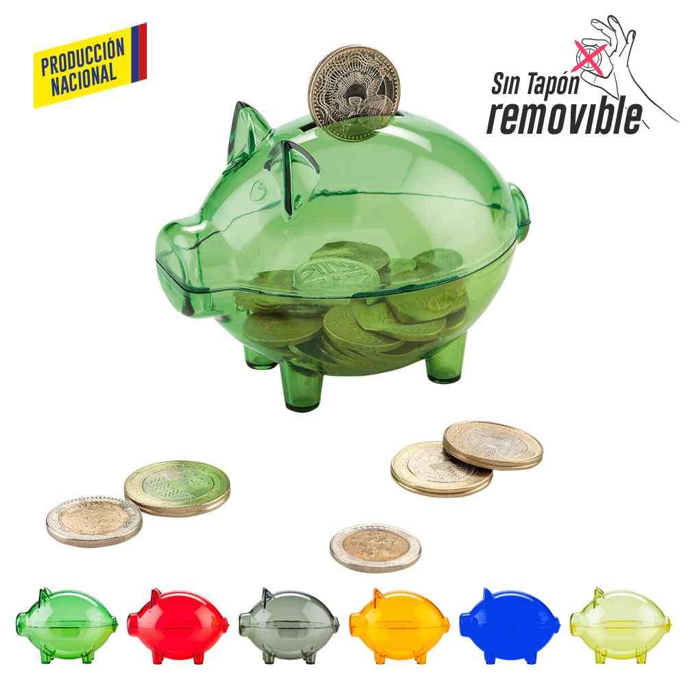 Alcancia Mini Cerdito Cristal - Producción Nacional - Producto promocional personalizable