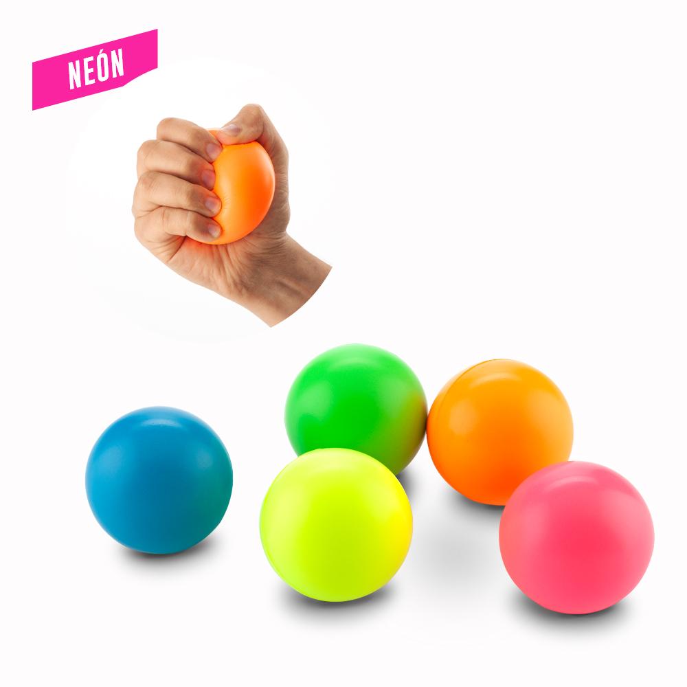 BOLA ANTIESTRÉS NEÓN 6,7CM - Producto promocional personalizable