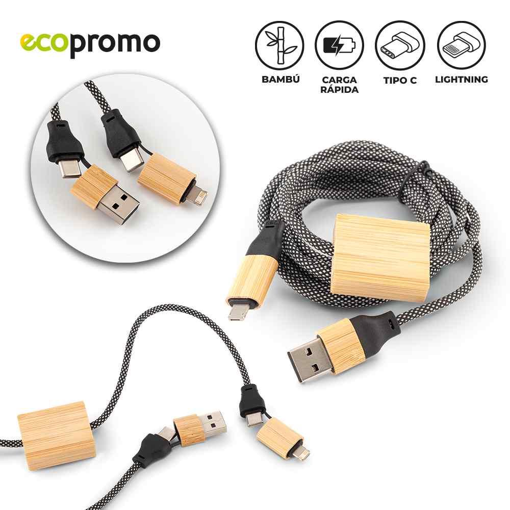 Cable Multicargador Eco Fast 65w - Producto promocional personalizable
