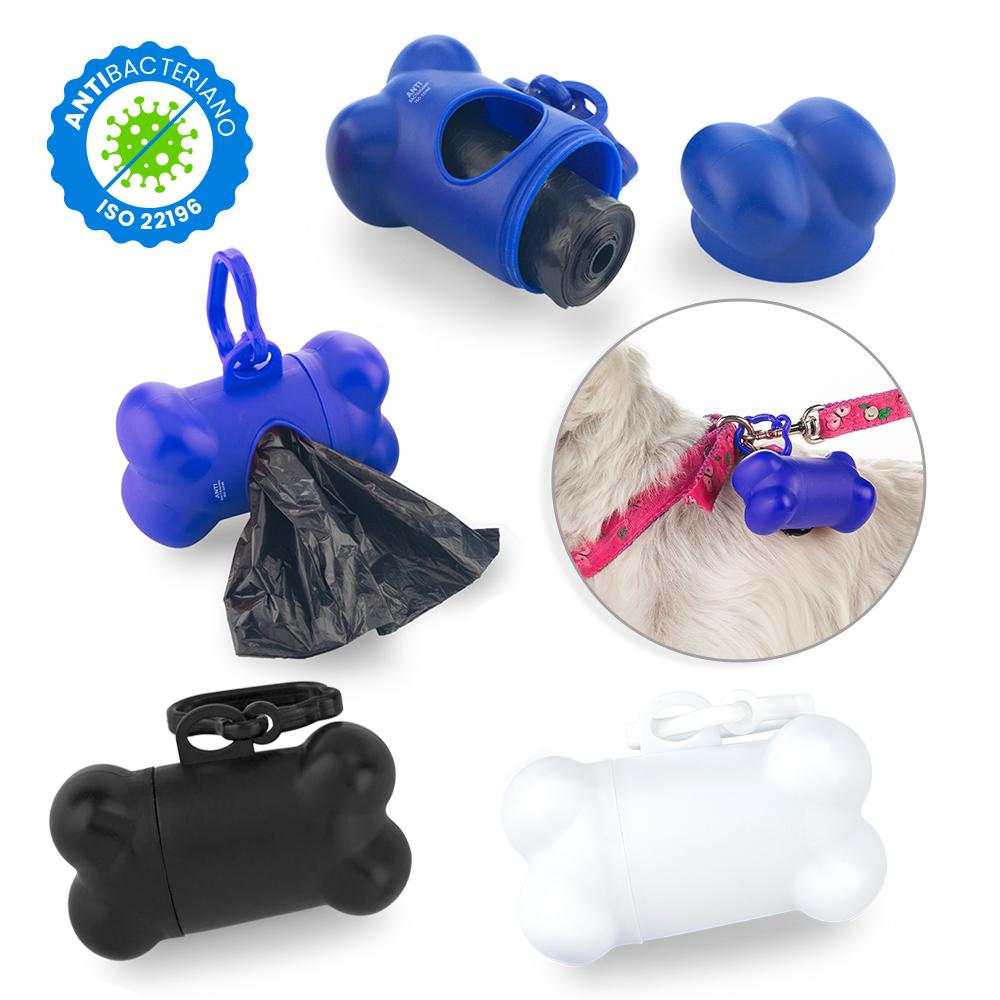 DISPENSADOR DE BOLSAS BONE MATERIAL ANTIBACTERIANO - Producto promocional personalizable