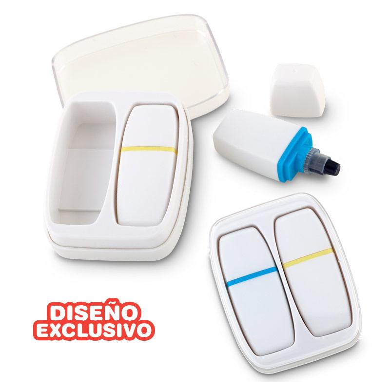 Estuche Para 2 Resaltadores en Cera Adam - Producto promocional personalizable