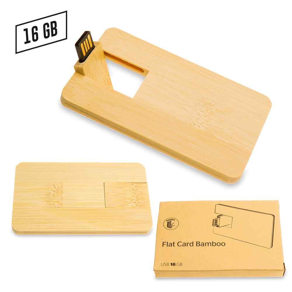 Memoria Usb Credit Card Zilda Bamboo Precio Neto - Producto promocional personalizable