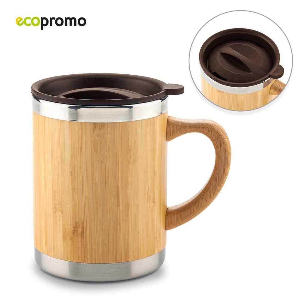 Mug Metálico Bamboo Eco 350ml - Producto promocional personalizable