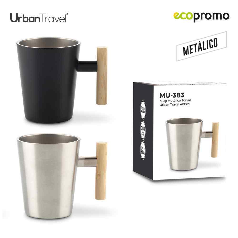 Mug Metálico Torval Urban Travel 400ml - Producto promocional personalizable