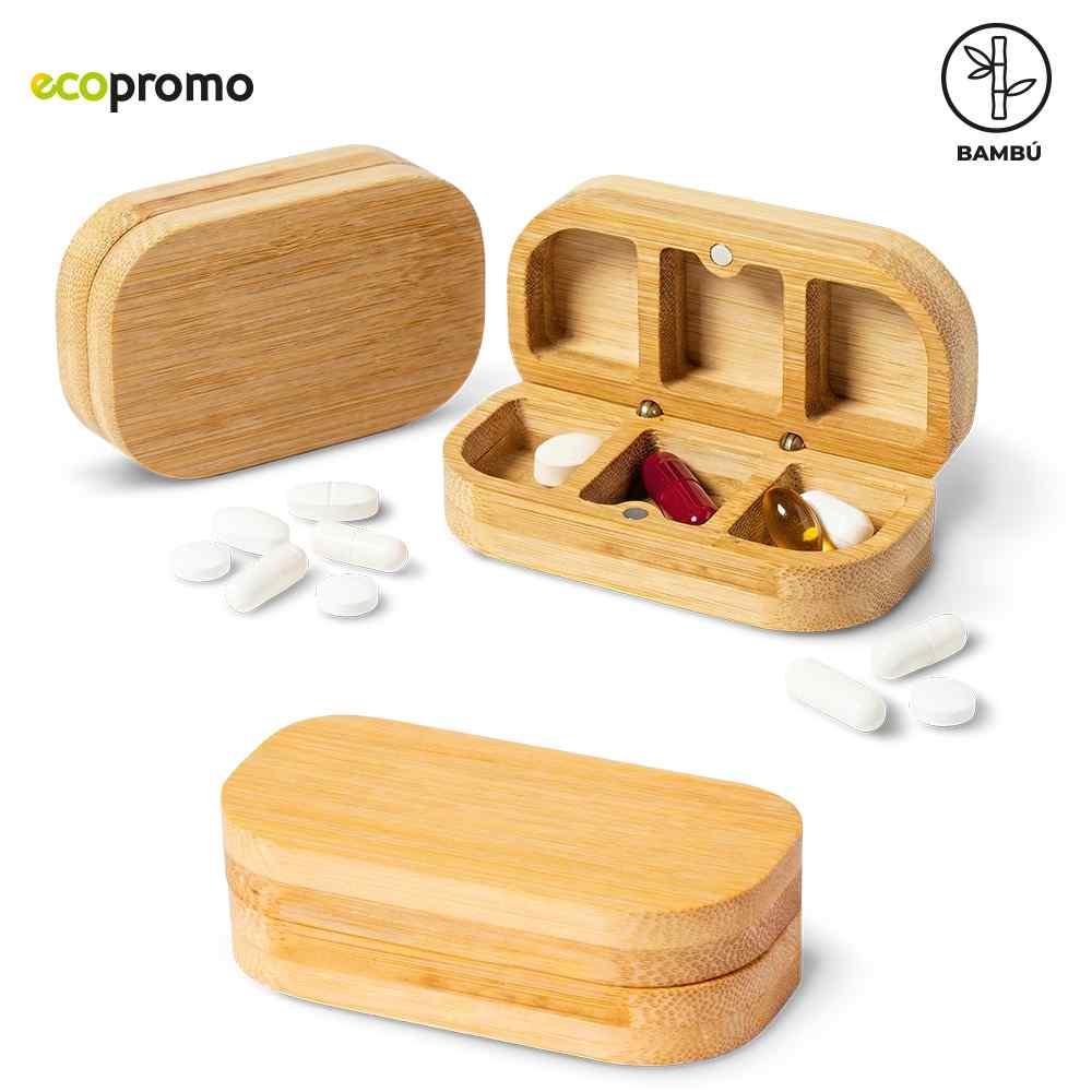 Pastillero en Bambú Nuevo - Producto promocional personalizable