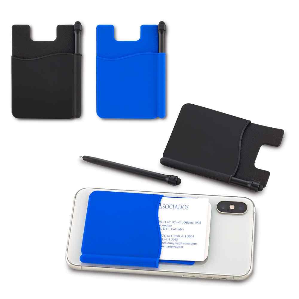 Portatarjetas Adhesivo Con Bolígrafo - Oferta - Producto promocional personalizable