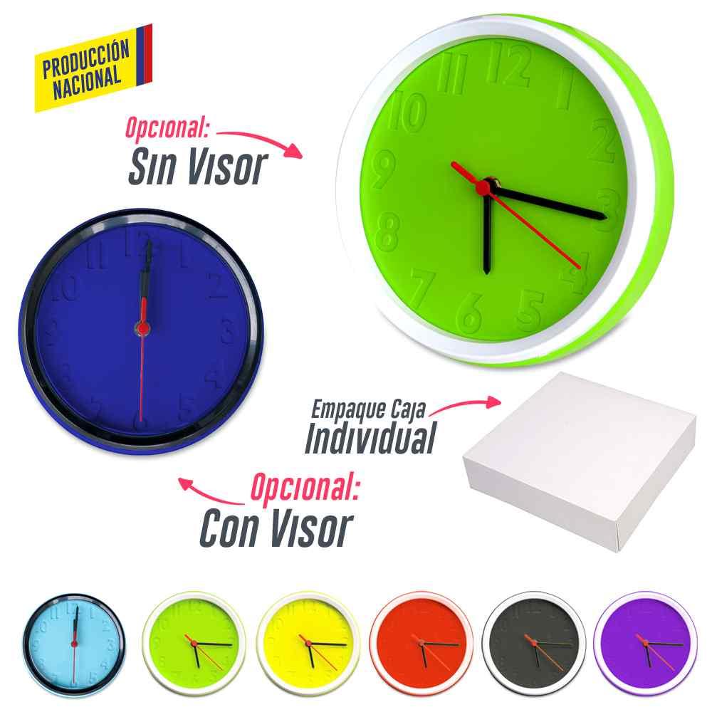 Reloj de Pared Colors - Producción Nacional - Producto promocional personalizable