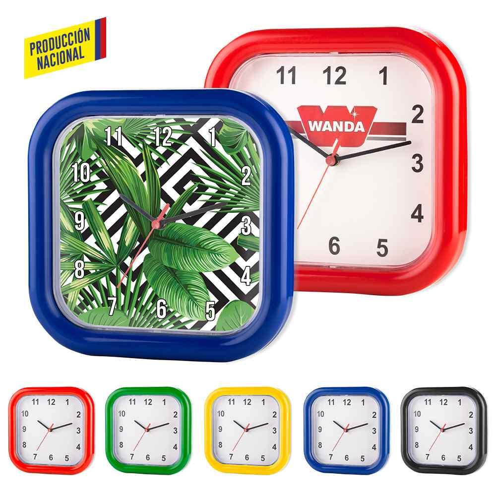 Reloj Mondrian Cuadrado - Produccion Nacional - Producto promocional personalizable
