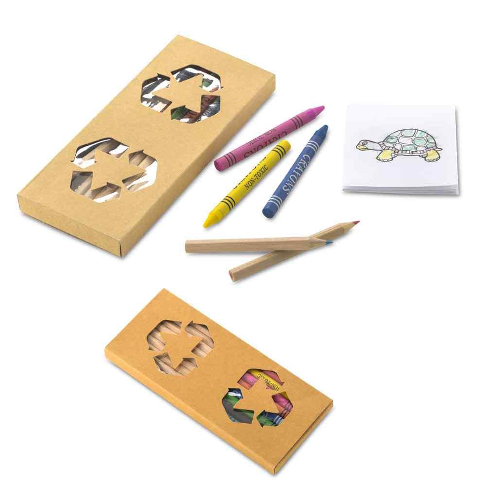 Set de Colores y Crayolas Gavino - Producto promocional personalizable