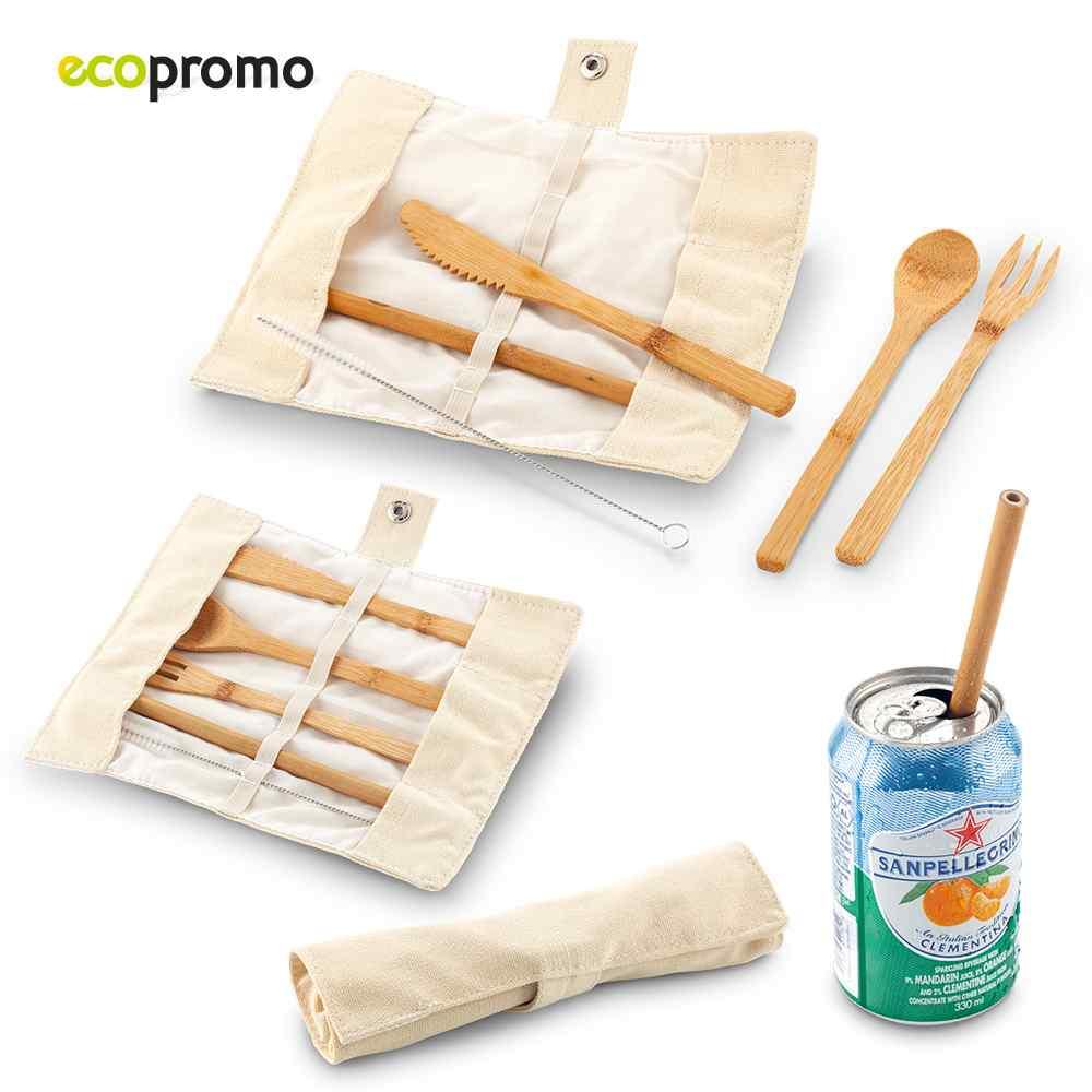 Set de Cubiertos Bamboo - Producto promocional personalizable