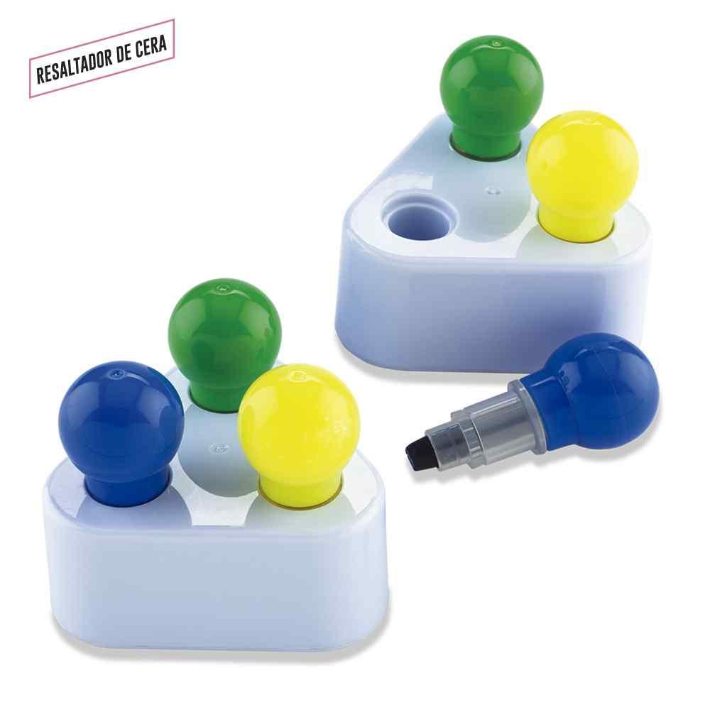Set de Resaltadores de Cera Trio - Producto promocional personalizable