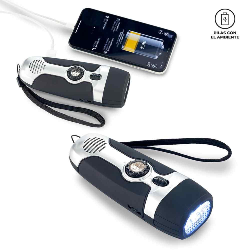 Linterna Dinamo Con Radio