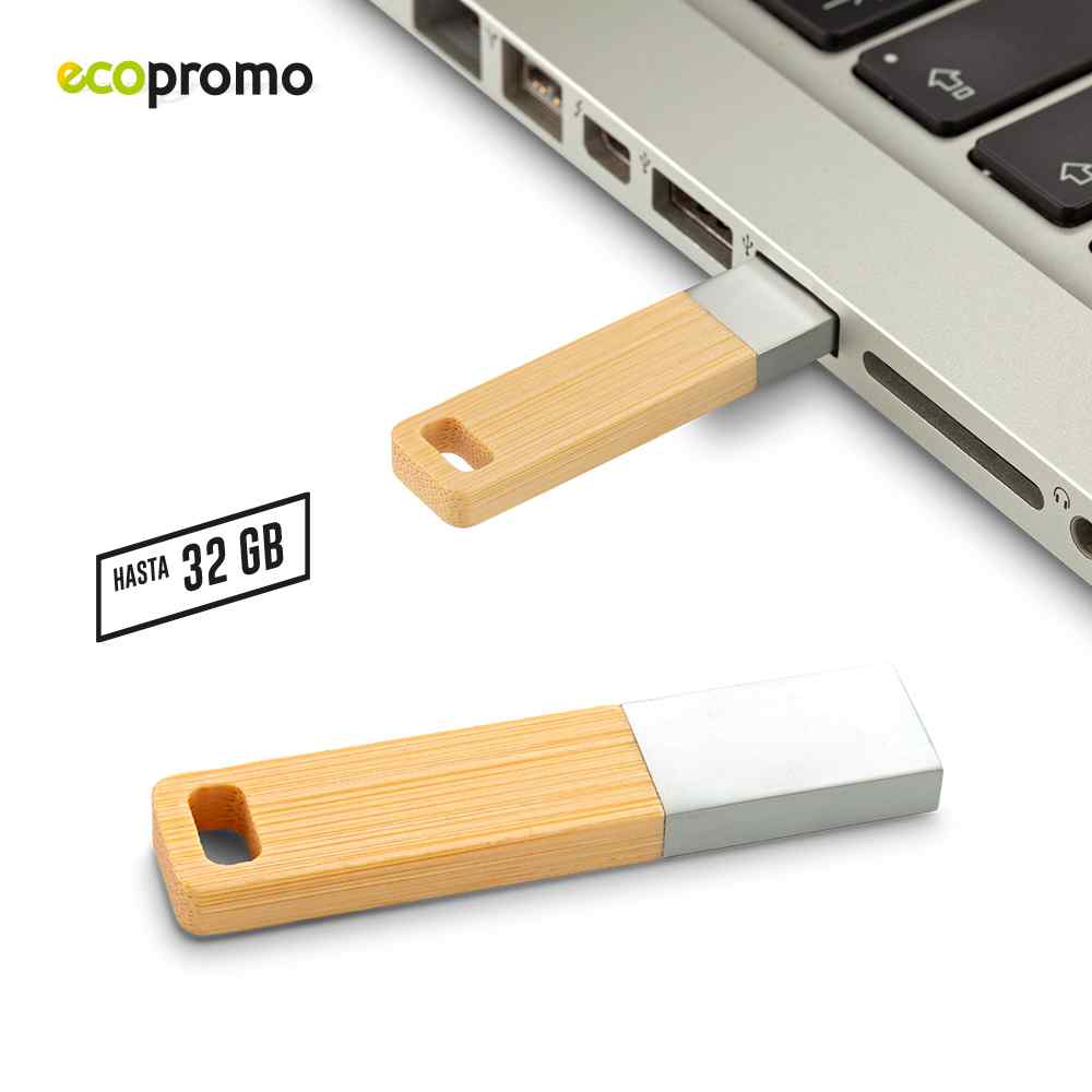 Memoria Usb Mini Bamboo Precio Neto - Producto promocional personalizable
