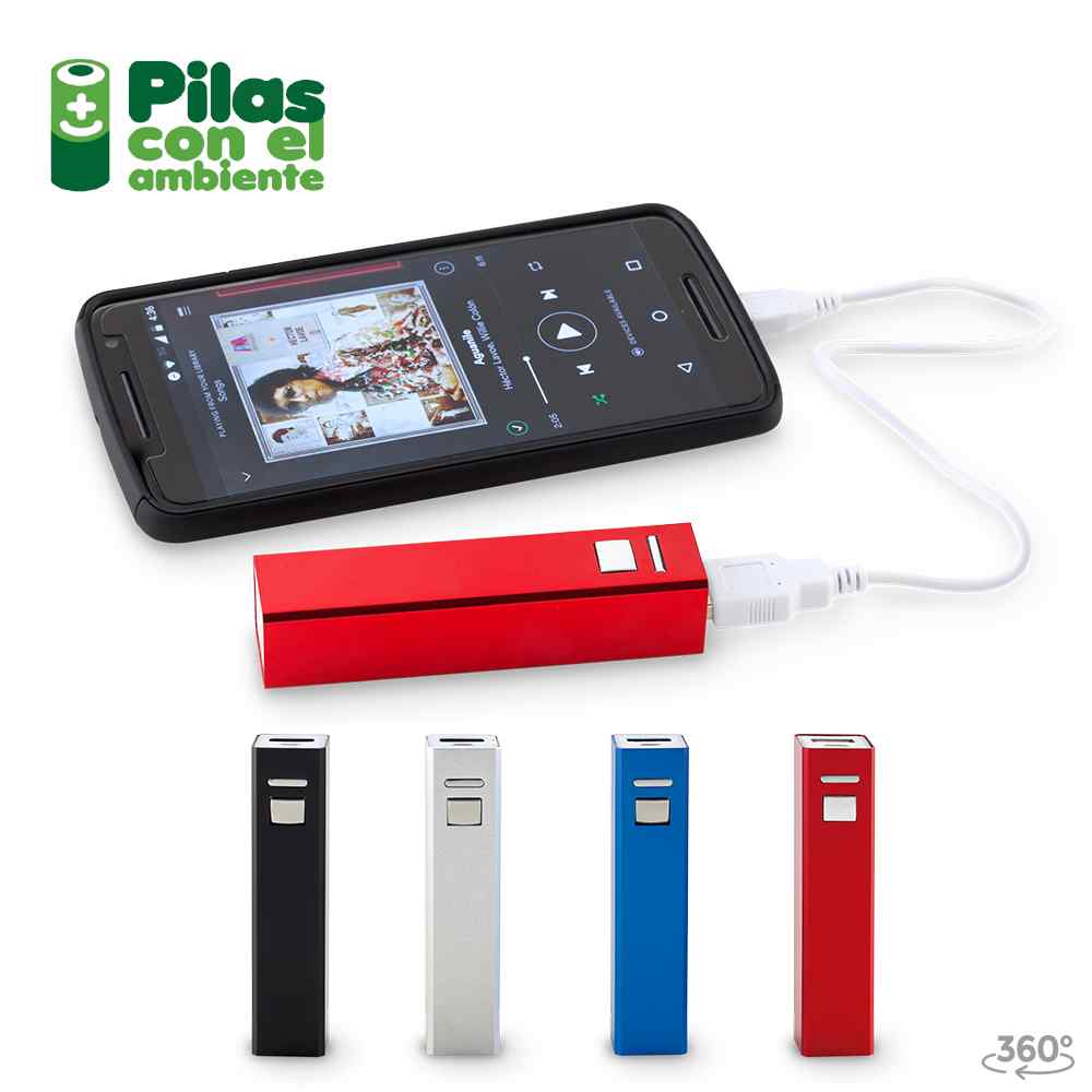 Pila Recargable Power Bank Con Boton 2200mah - Producto promocional personalizable