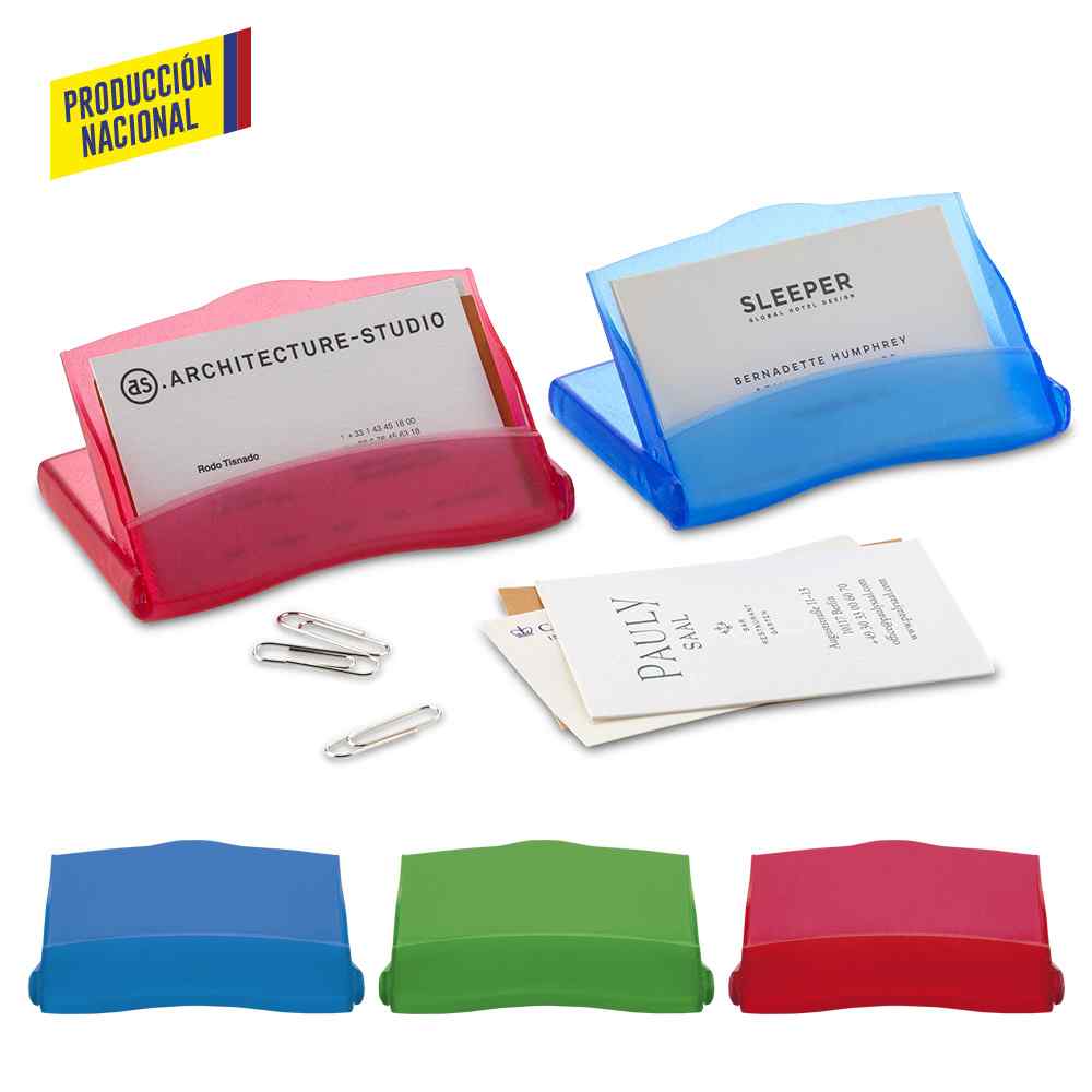 Portatarjetas Plástico - Produccion Nacional - Producto promocional personalizable