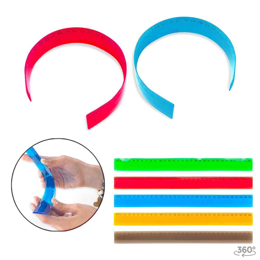 Regla Flexy Pvc 30cm - Produccion Nacional - Producto promocional personalizable