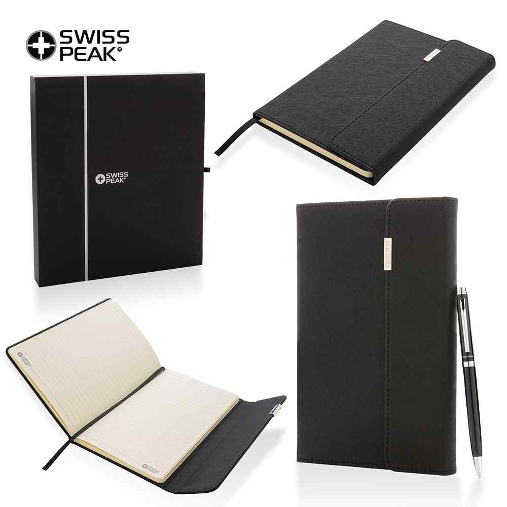 Set De Boligrafo Y Libreta Swiss Peak Lux - Producto promocional personalizable