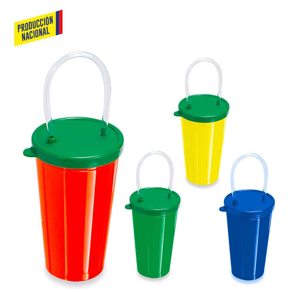 Vaso Con Pitillo -producción Nacional - Producto promocional personalizable